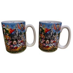 Authentic original Disney Parks "Grandma" & “Grandpa”ceramic coffee mugs